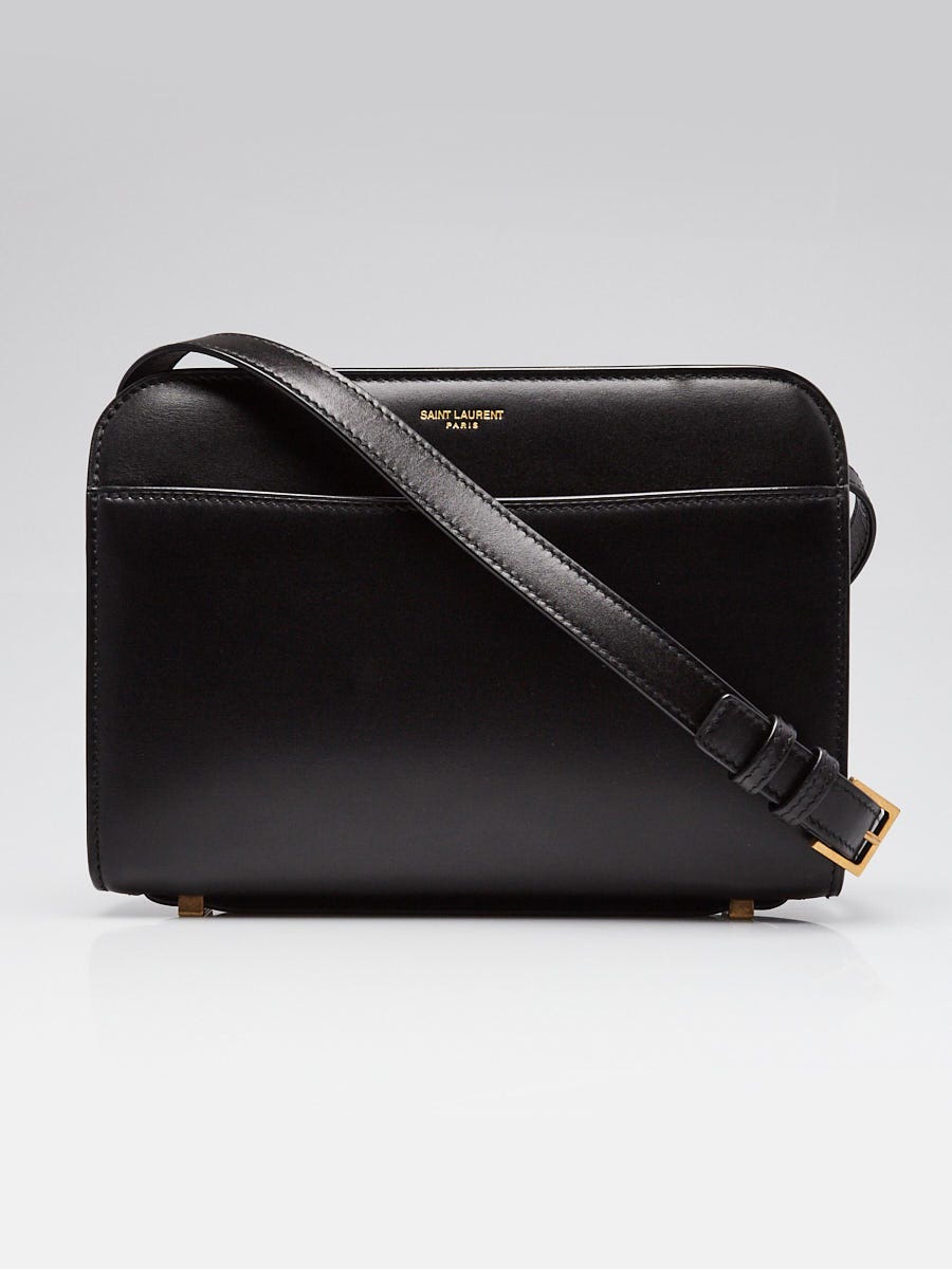 Yves Saint Laurent Black Calfskin Leather Reverse Satchel Bag