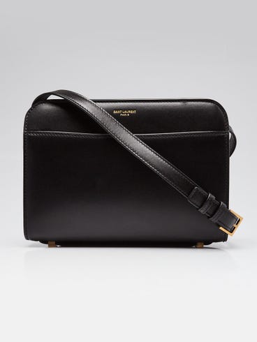 Yves Saint Laurent Black Calfskin Leather Reverse Satchel Bag