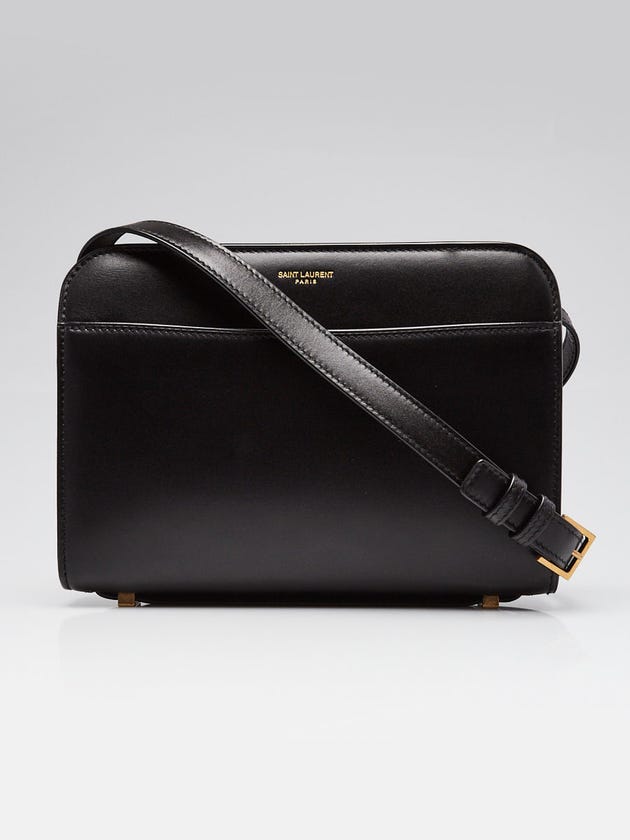 Yves Saint Laurent Black Calfskin Leather Reverse Satchel Bag