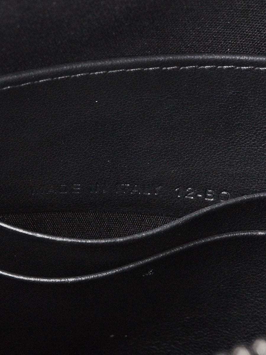 Christian Dior Black Grained Leather A5 CD Icon Signature Pouch