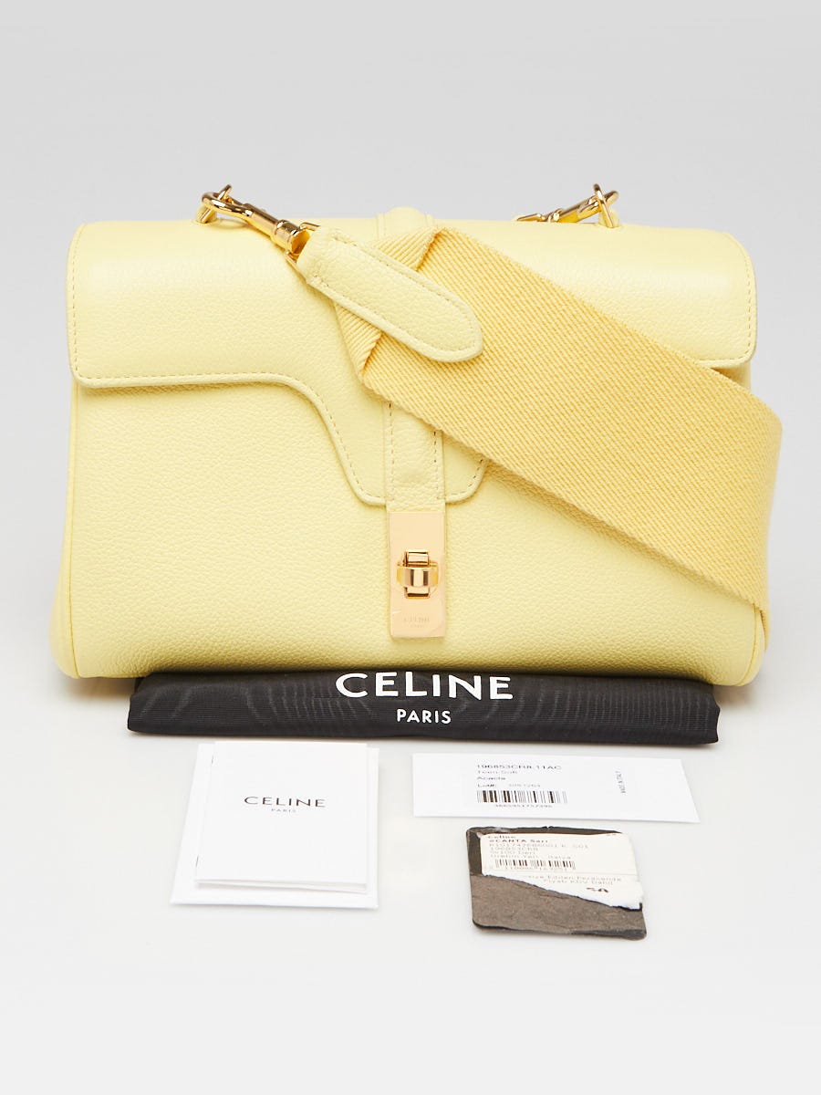 Celine Acacia Grained Calfskin Leather Teen Soft 16 Shoulder Bag