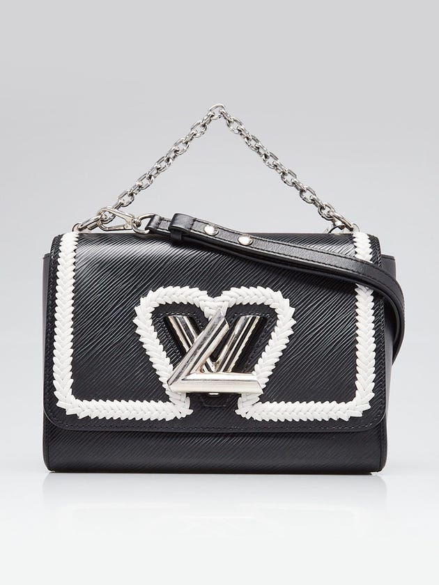Louis Vuitton Black Epi Leather Whipstitch Heart Twist MM Bag
