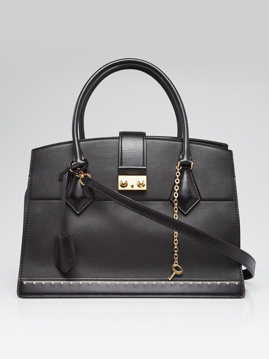 Louis Vuitton Black Taurillon Cour Leather Marly MM Bag | Yoogi's