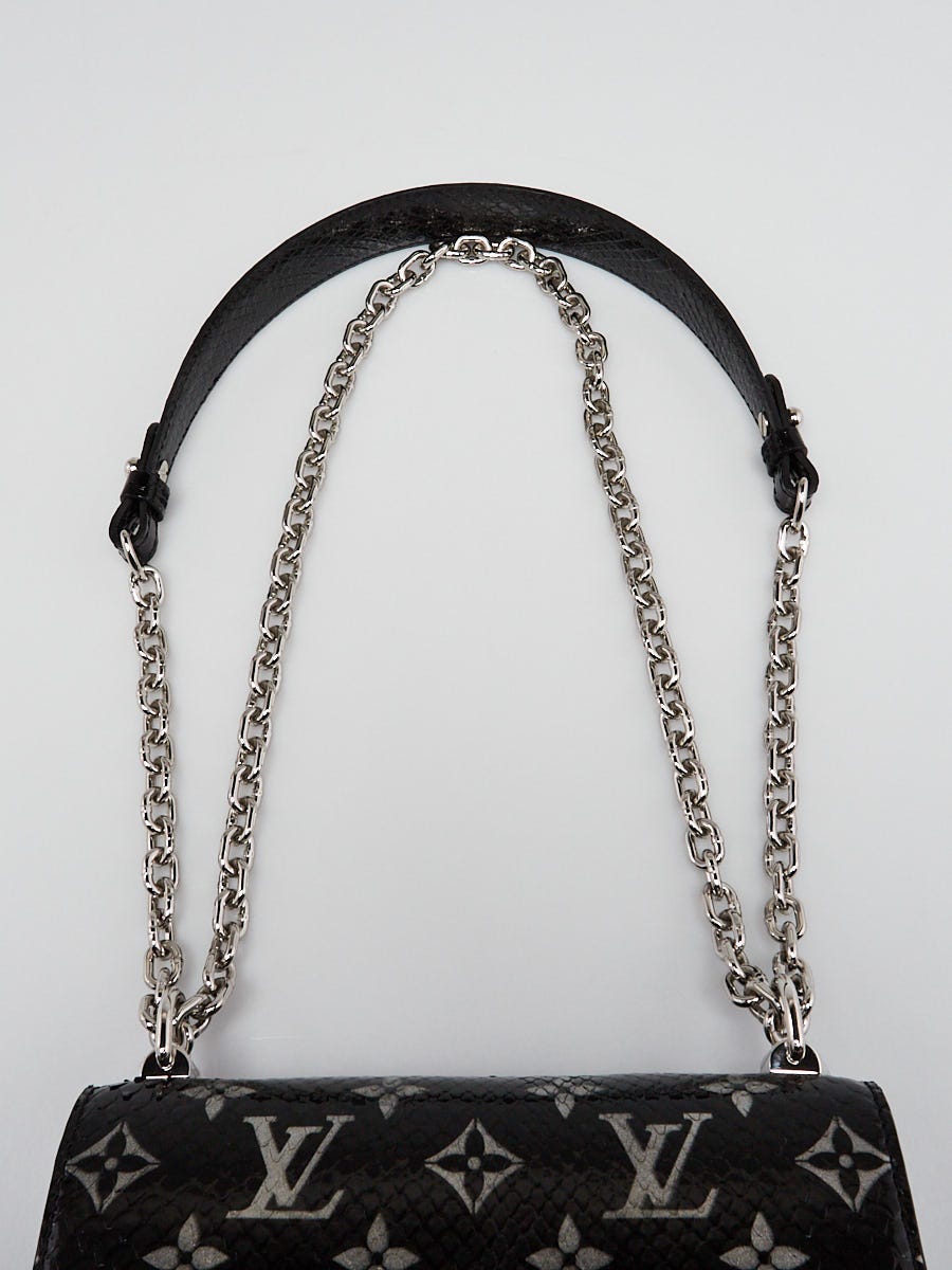 Louis Vuitton Black/Silver Monogram Python Twist PM Bag