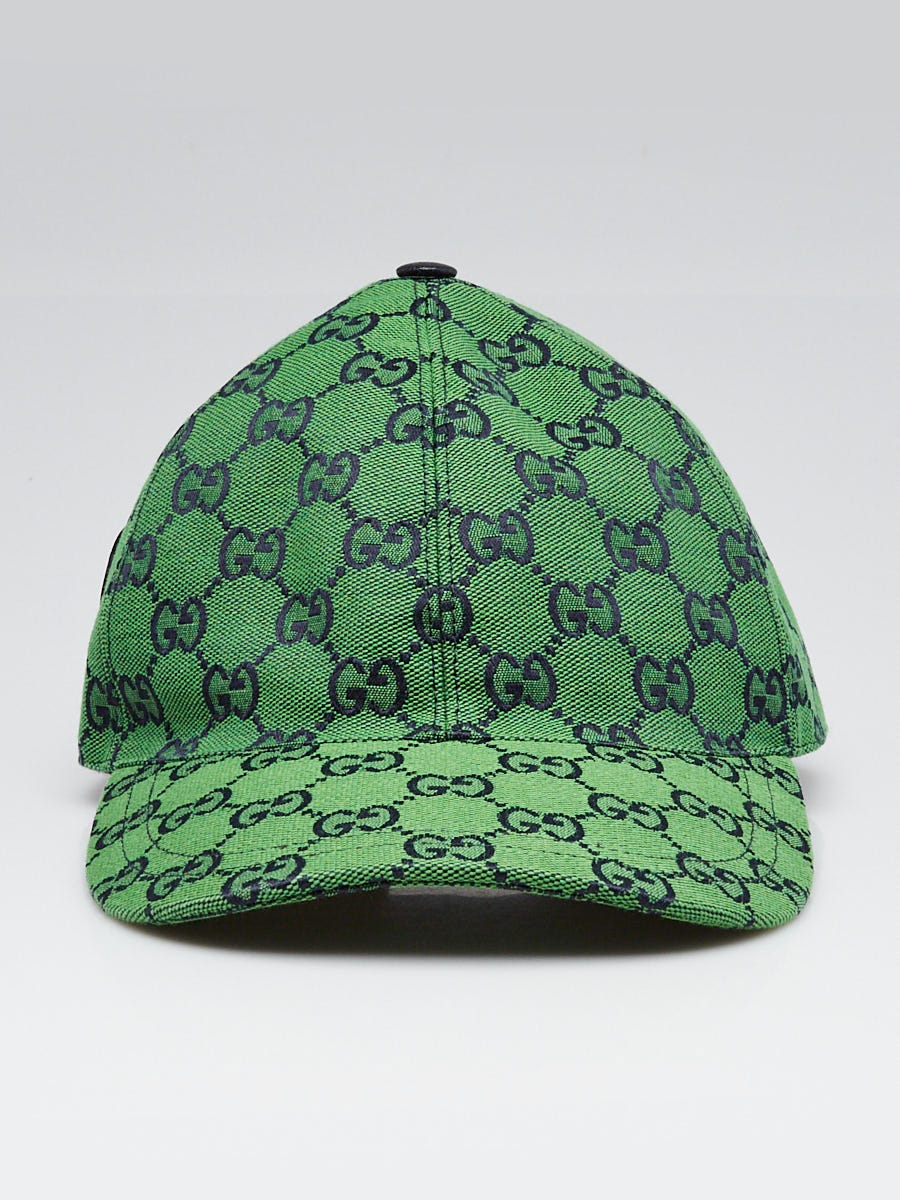 Gucci Green/Blue Guccissima Canvas Baseball Hat Size M | Yoogi's Closet