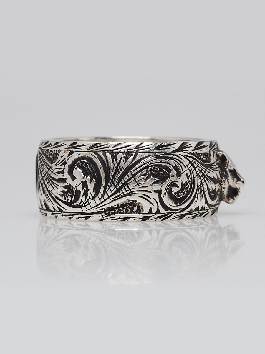 アクセサリー Gucci Anger Forest Wolf Head Ring Gucci Silver Anger Forest Wolf Head Ring Size 5 | Yoogi's Closet