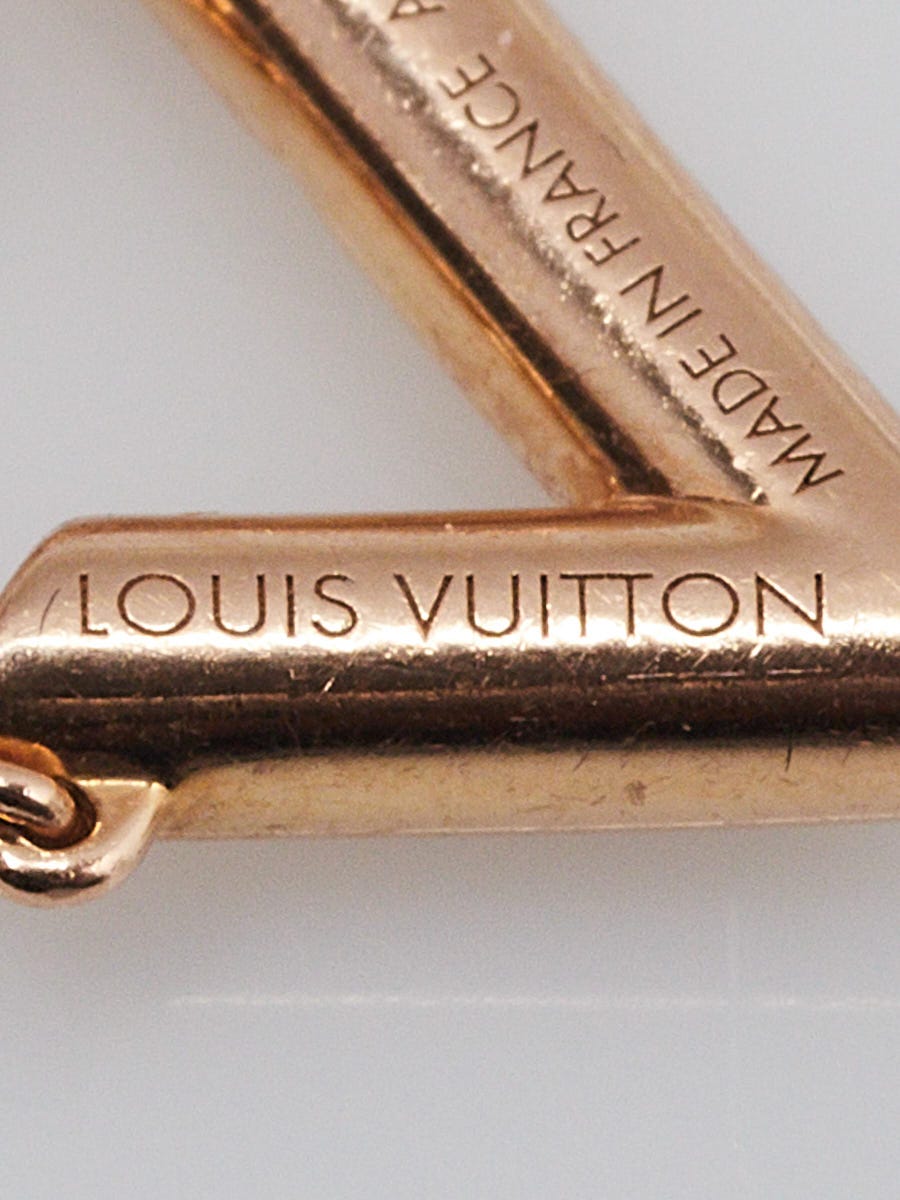 Louis Vuitton 18K Rose Gold LV Upside Down Volt Chain Bracelet