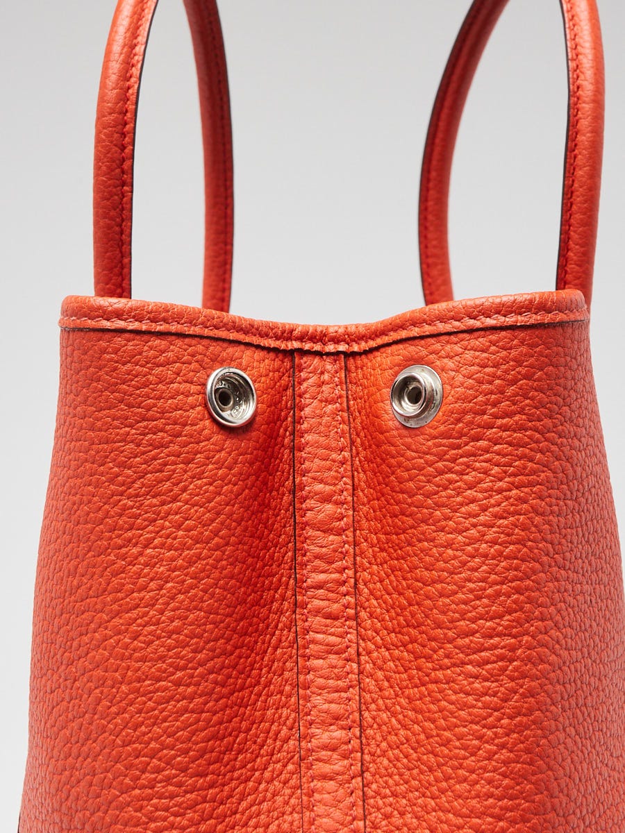 Hermes Orange Negonda Leather Garden Party 30 Bag | Yoogi's Closet
