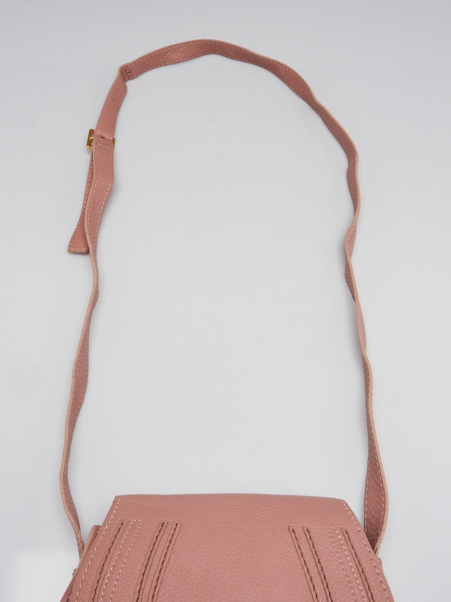 Chloe Pink Pebbled Leather Marcie Mini Crossbody Bag | Yoogi's Closet