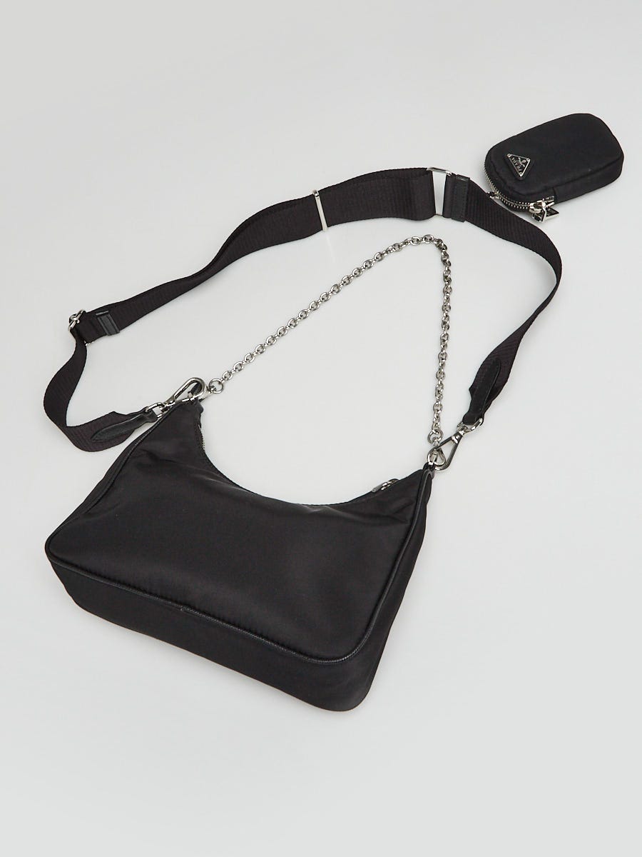 Prada Black Tessuto Nylon 2005 Re-Edition Shoulder Bag 1BH204