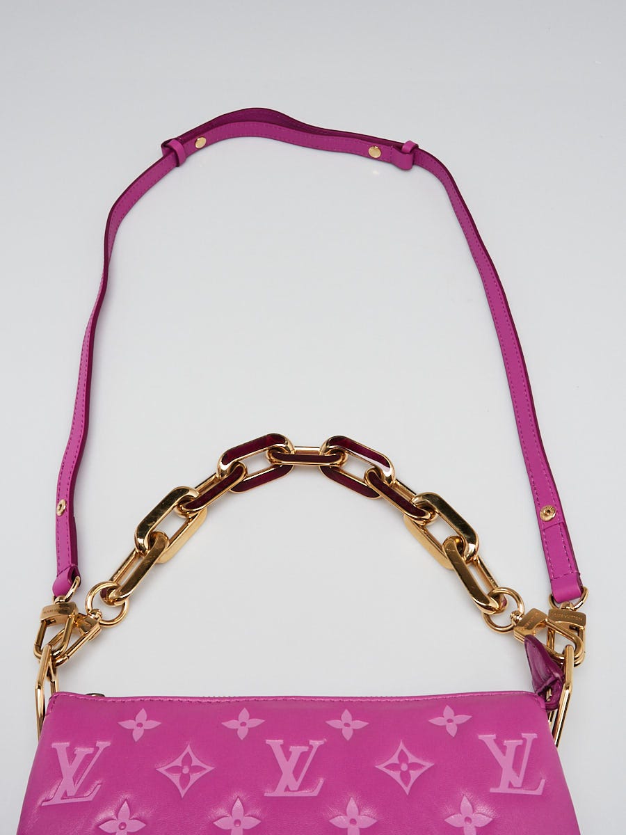 Louis Vuitton Orchid Embossed Calfskin Leather Coussin BB Bag