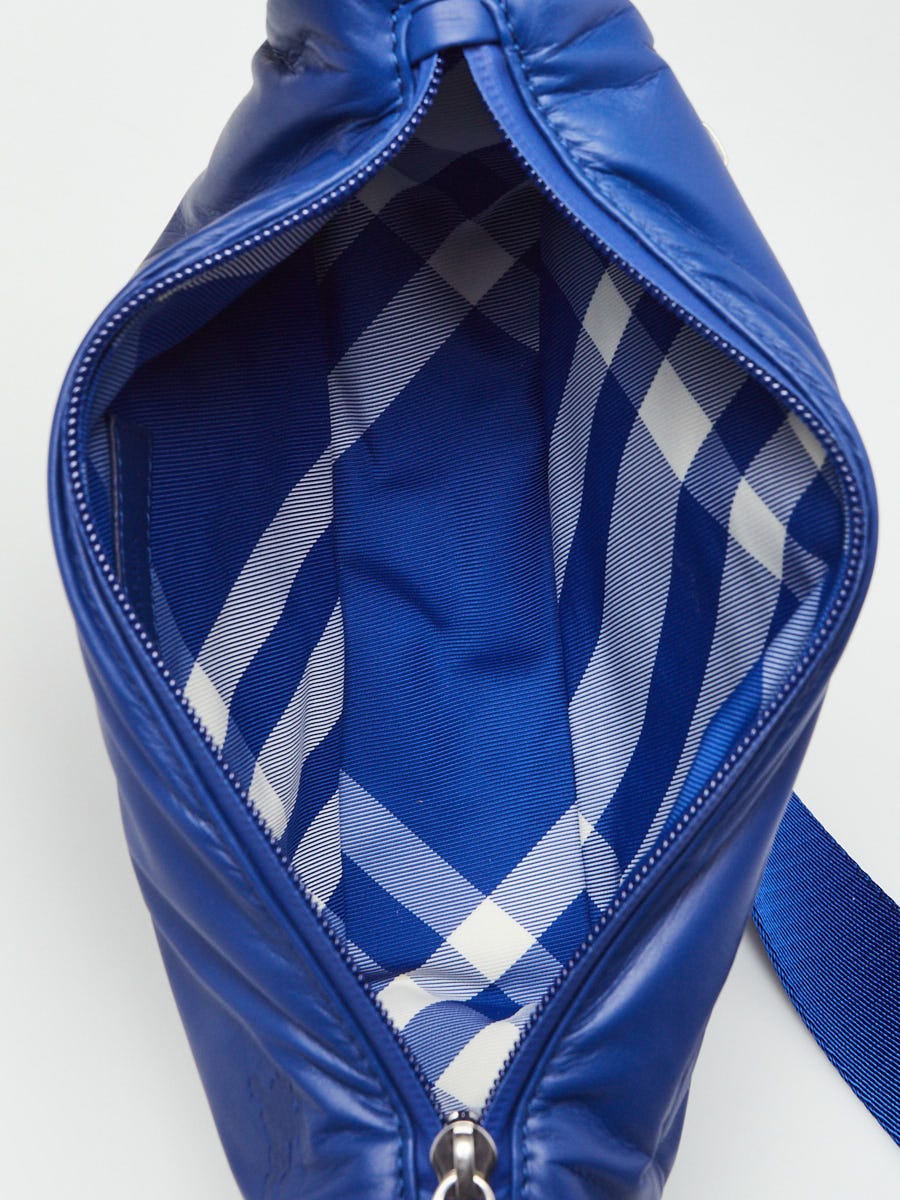Burberry Blue Knight Leather Shield Crossbody Bag | Yoogi's