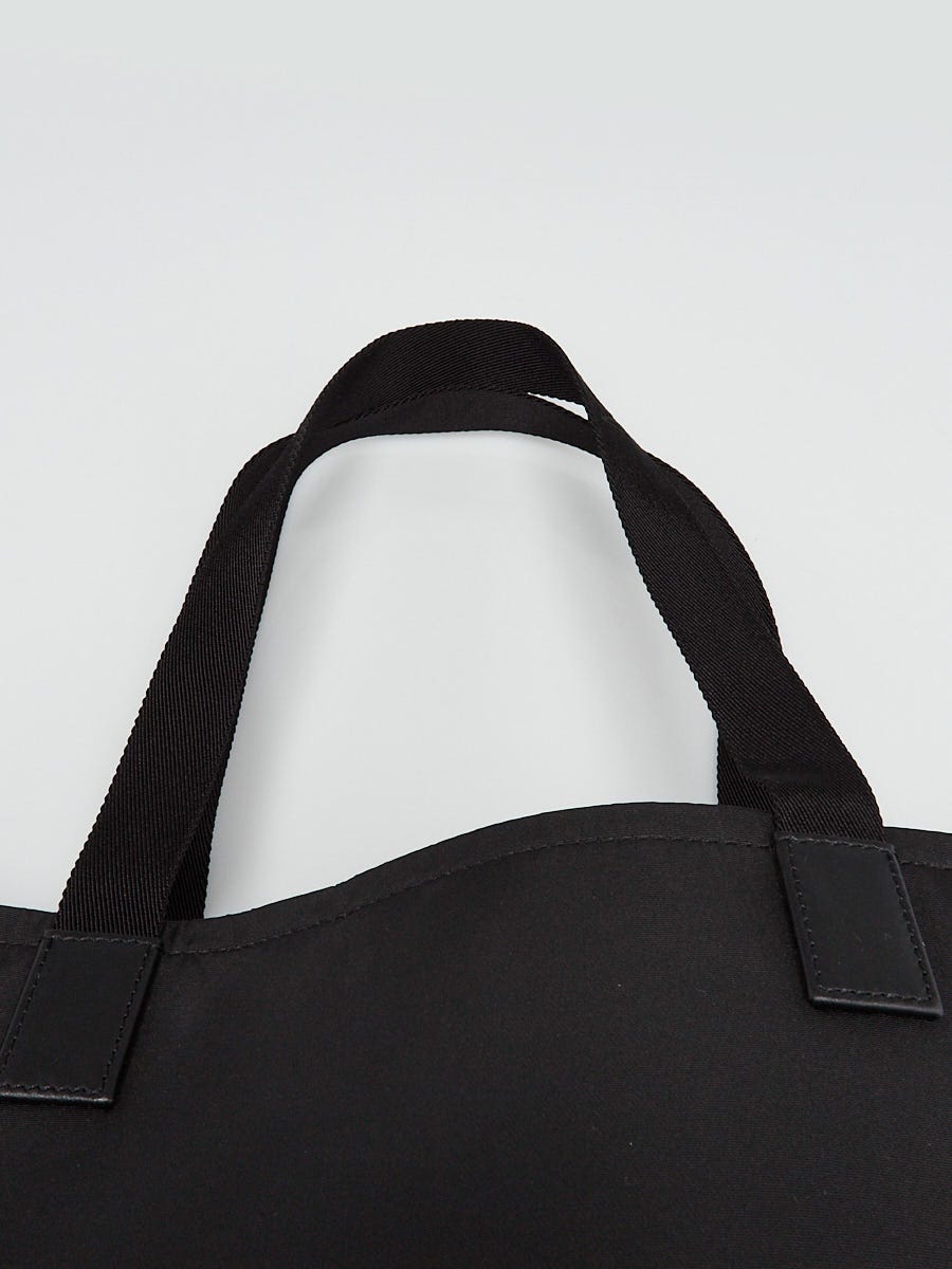 Alexander McQueen Black Nylon Graffiti Logo Large Tote Bag