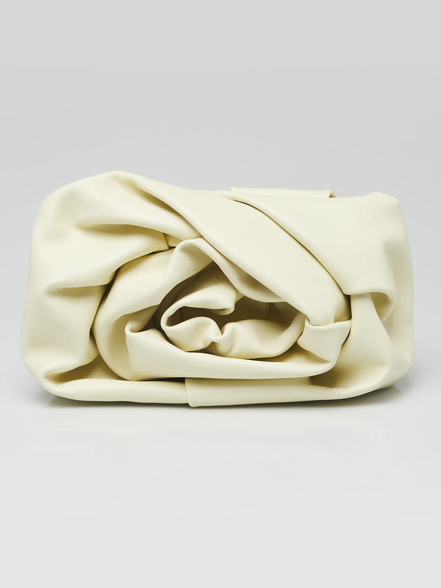 Burberry Sherbet Yellow Leather Rose Clutch Bag