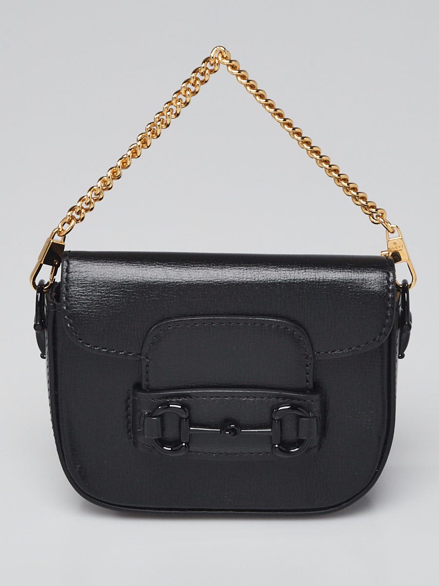Gucci Black Leather Horsebit 1955 Mini Bag | Yoogi's Closet