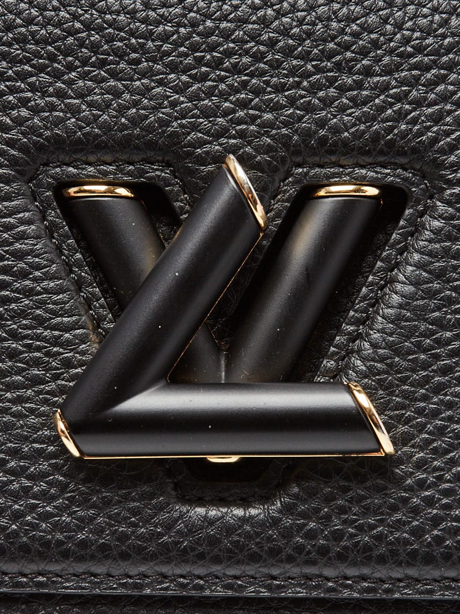 Louis Vuitton Black Pebbled Leather Scrunch Top Handle Twist MM