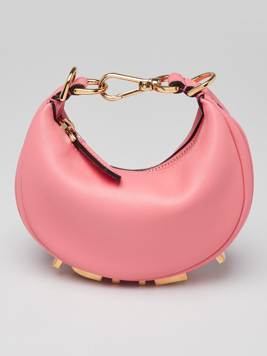 ★関税込★FENDI★Nano Fendigraphy leather charm bag★PINK Fendi Women Nano Fendigraphy Pink Leather Charm