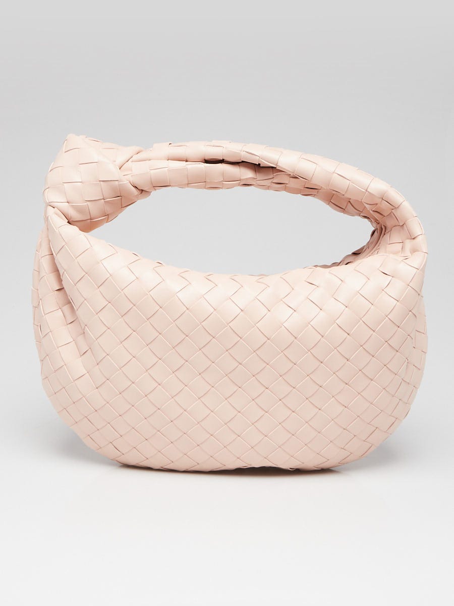 Bottega Veneta Light Pink Intrecciato Woven Nappa Leather Teen