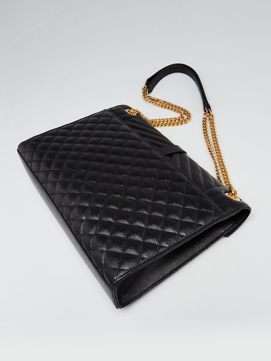 SAINT LAURENT PARIS｜ (809696 AAB32 1000) Saint Laurent Black Calfskin Monogram Cabas Bag | myGemma