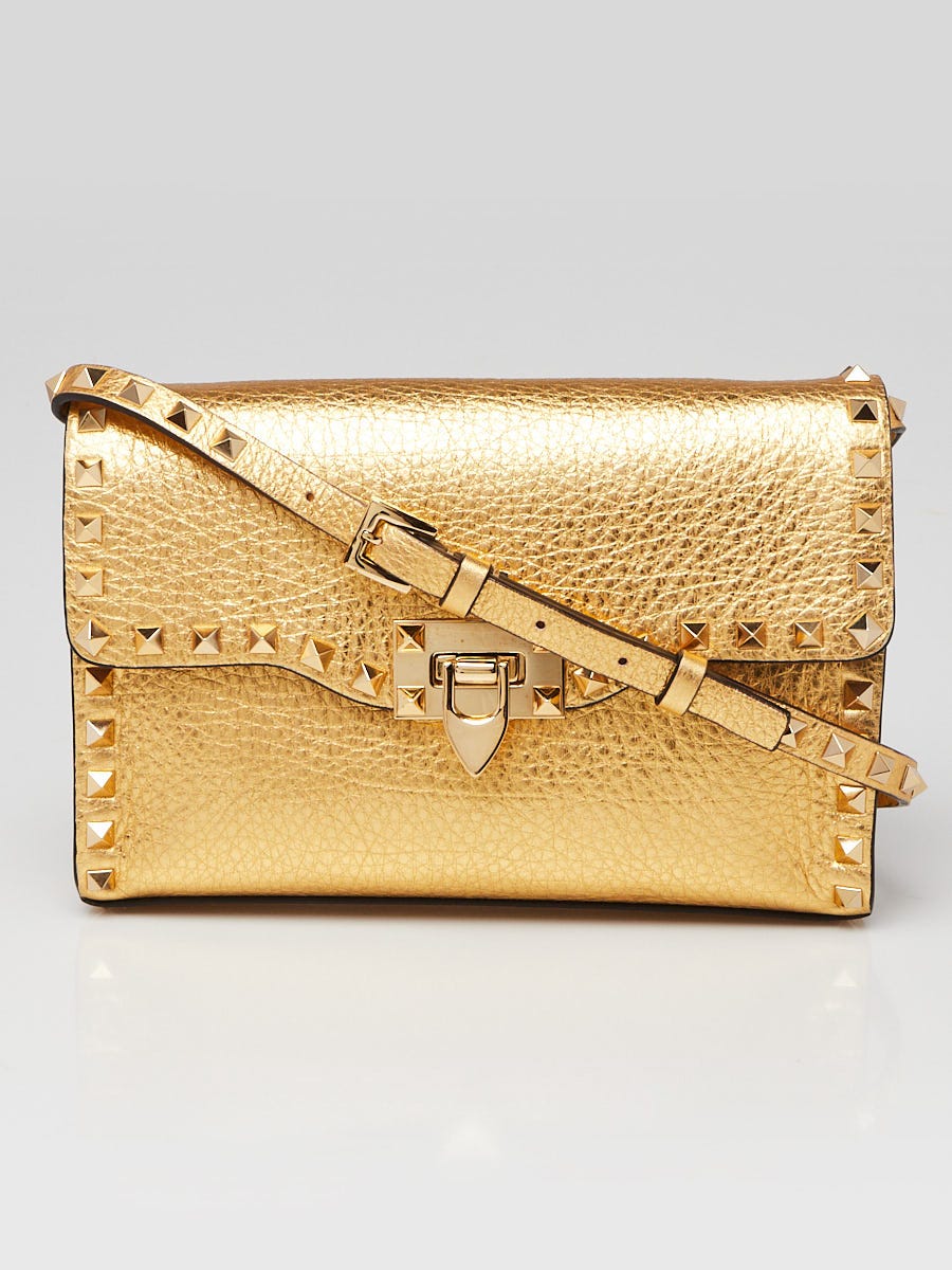 【VIP価格】VALENTINO Rockstud ショルダーバッグ Valentino Black Patent Leather Rockstud Triple Zip Crossbody