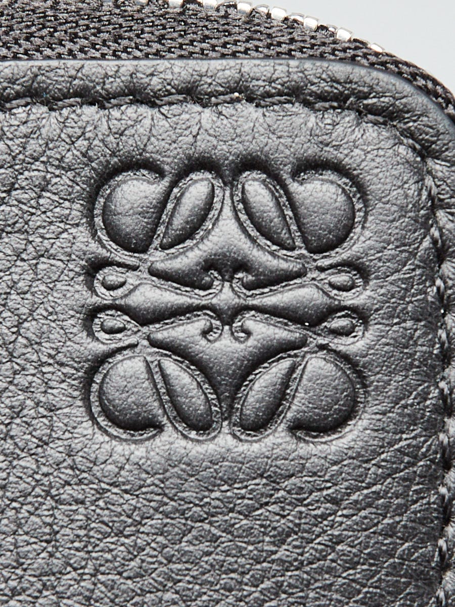 Loewe Black Leather Puzzle Edge Card and Coin Holder Wallet