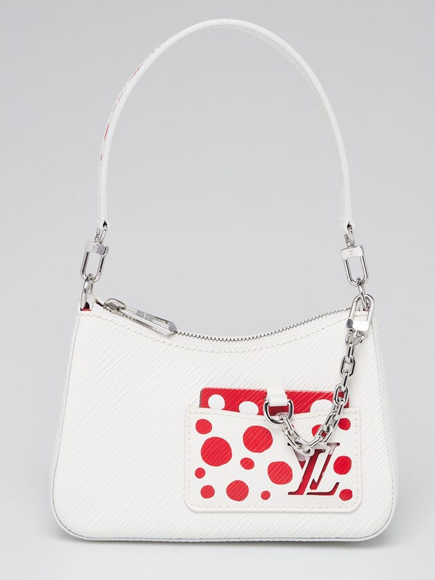 Louis Vuitton x YK White/Red Epi Painted Dots Leather Marellini Bag
