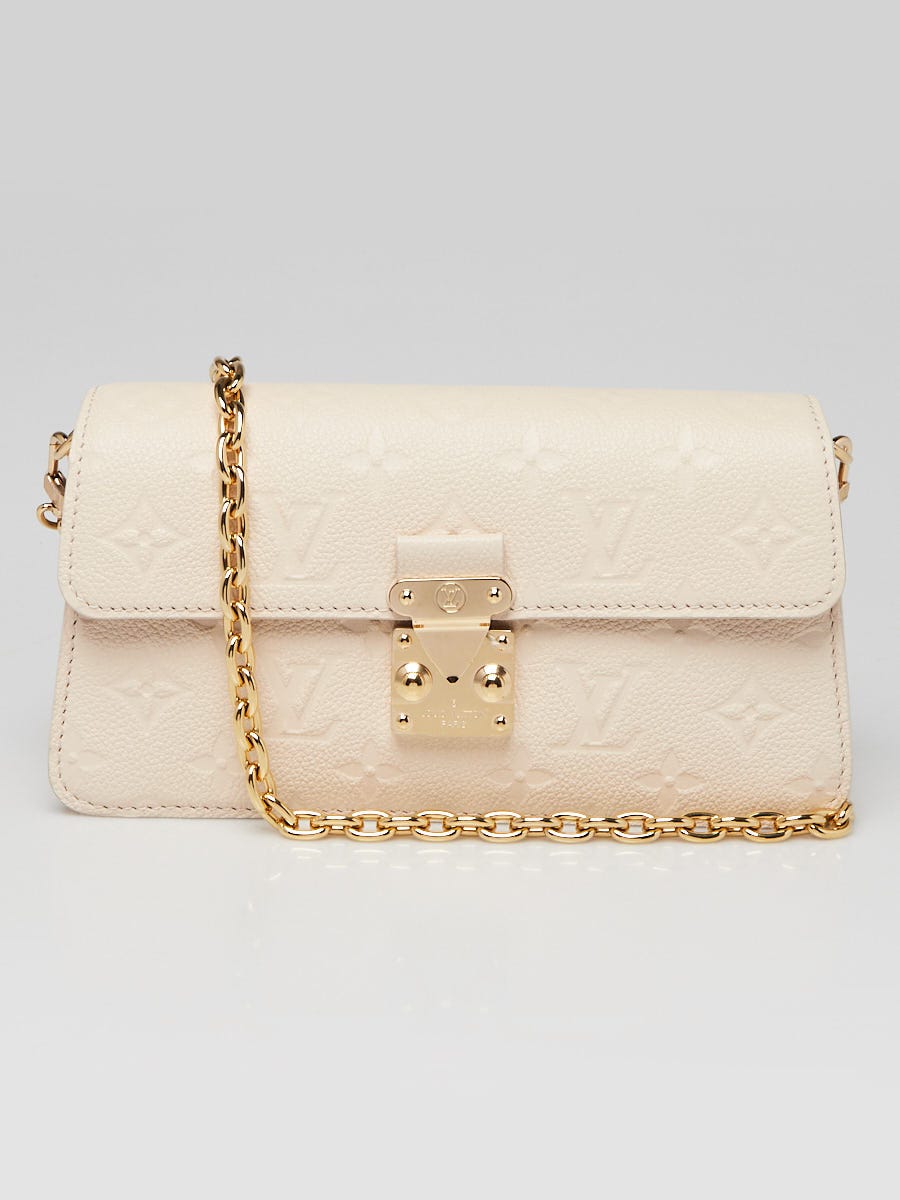 Louis Vuitton Creme Monogram Empreinte Metis Wallet On Chain Bag