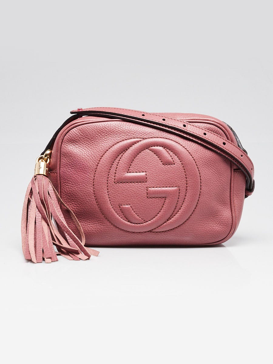 Gucci Pink Pebbled Leather Soho Disco Bag | Yoogi's Closet