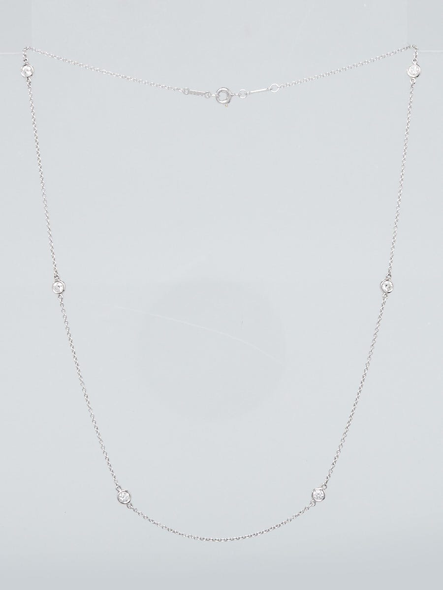 Tiffany 
Co. Platinum and Diamond Elsa Peretti 6 Diamonds by the Yard Necklace