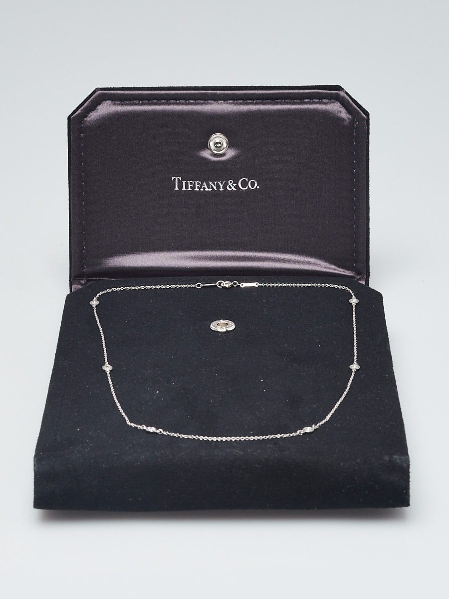 Tiffany 
Co. Platinum and Diamond Elsa Peretti 6 Diamonds by the Yard Necklace