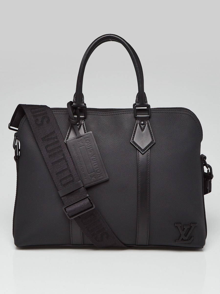 LOUIS VUITTON ブラックケース Louis Vuitton Black Aerogram Leather Takeoff Briefcase Bag