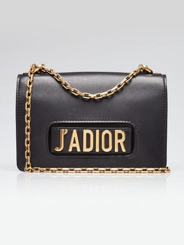 Christian Dior Black Calfskin Leather J'ADIOR Shoulder Bag