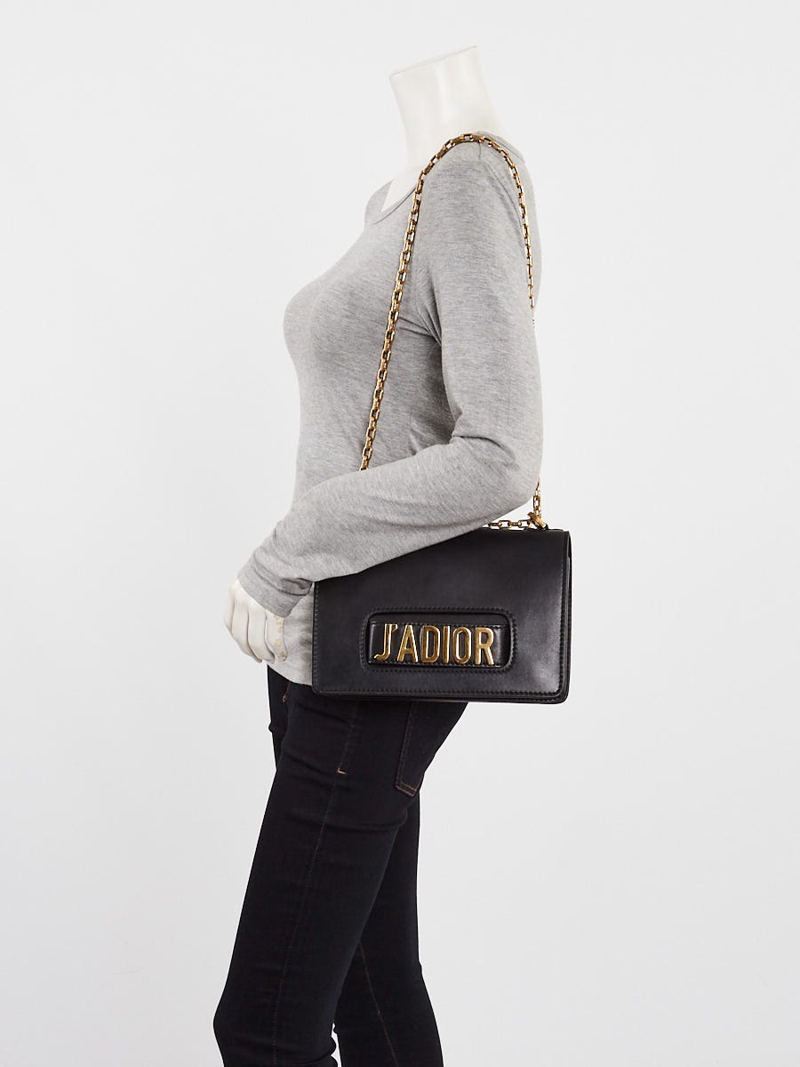 Christian Dior Black Calfskin Leather J'ADIOR Shoulder Bag