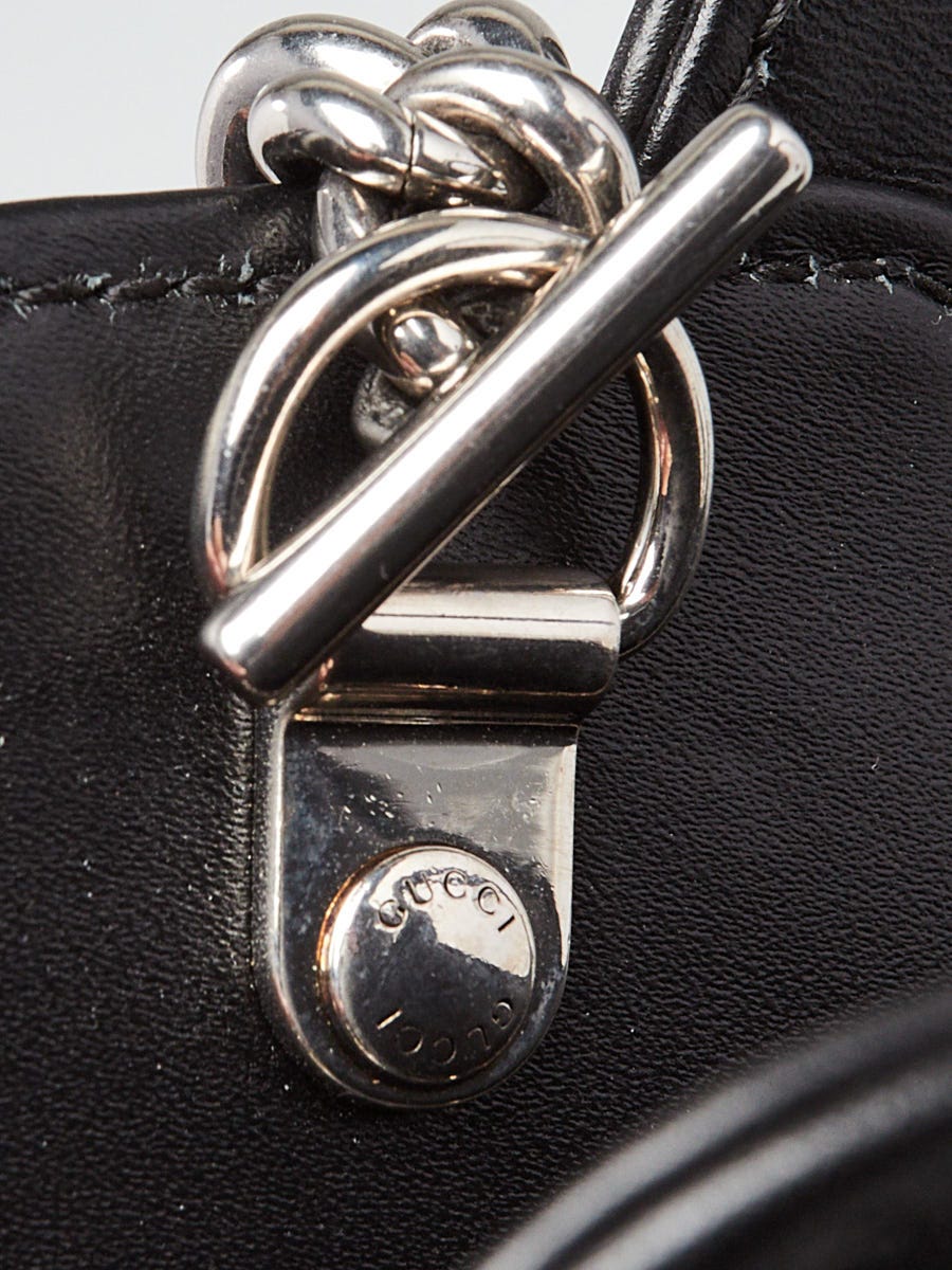 Gucci Black Quilted Leather Petite GG Small Tote Bag