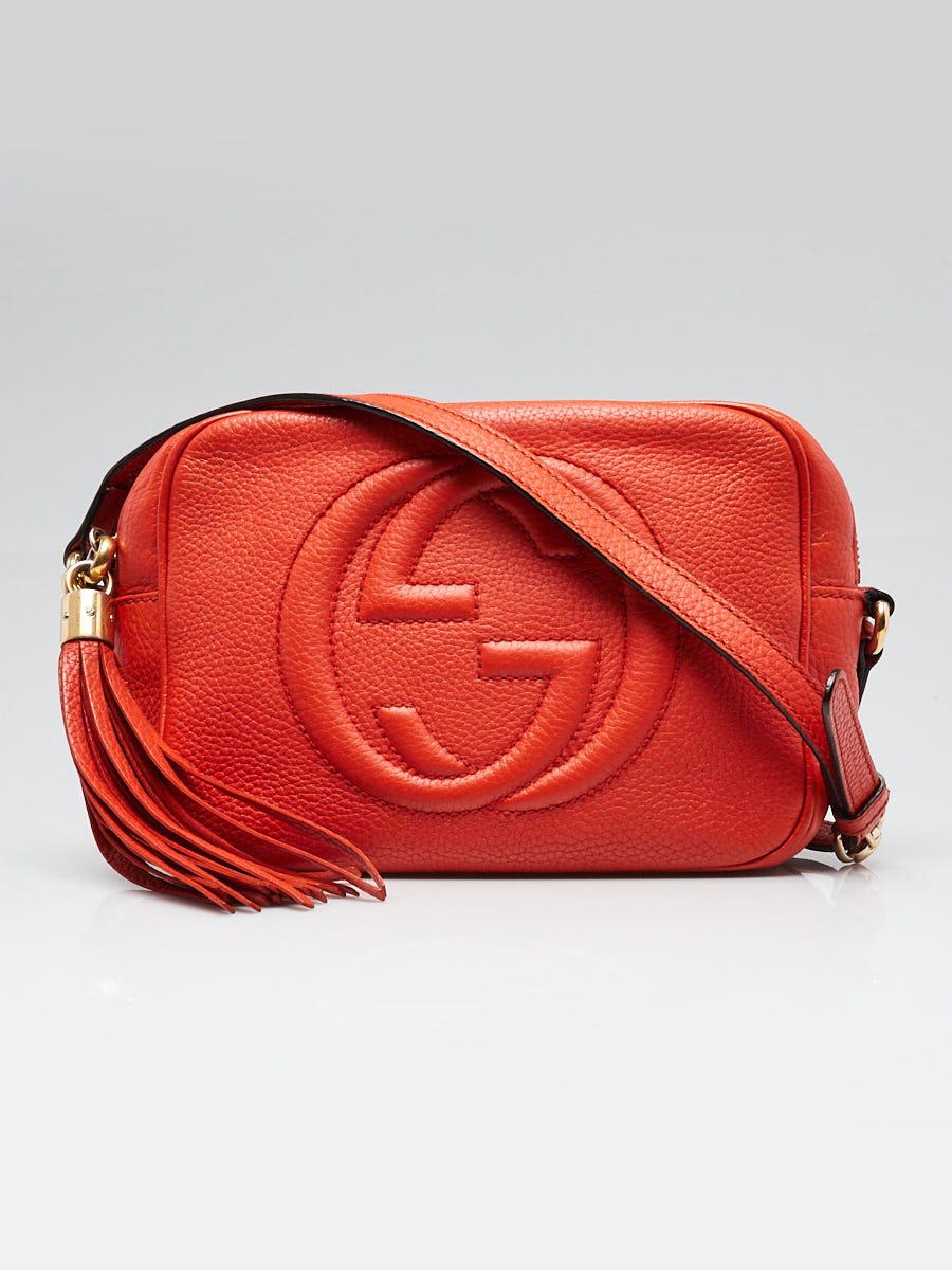 Gucci Orange Pebbled Leather Soho Disco Shoulder Bag | Yoogi's Closet