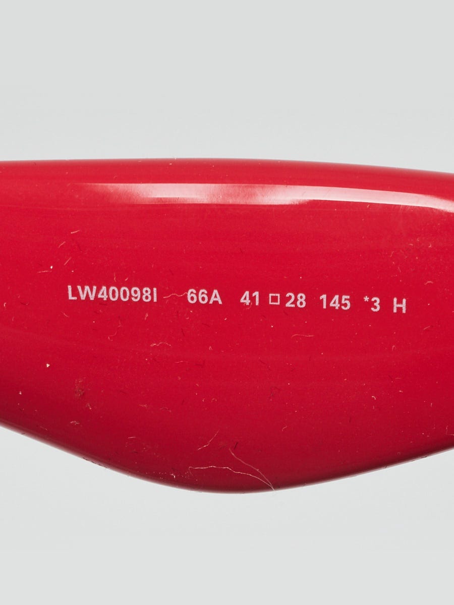 Loewe Red Acetate Inflated Square Frame Sunglasses - LW400981