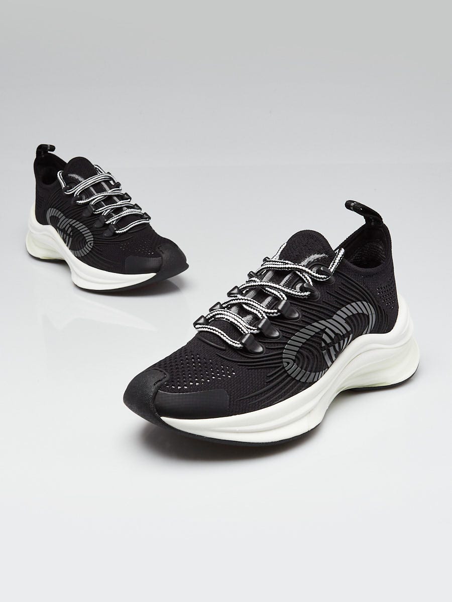 Gucci Black Technical Fabric GG Sneaker Size 4/34.5