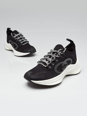 Gucci Black Technical Fabric GG Sneaker Size 4/34.5