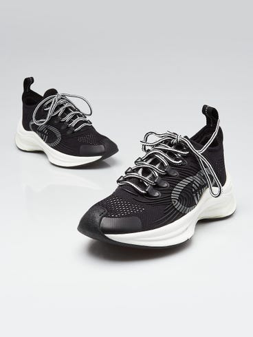 Gucci Black Technical Fabric GG Sneaker Size 3.5/34