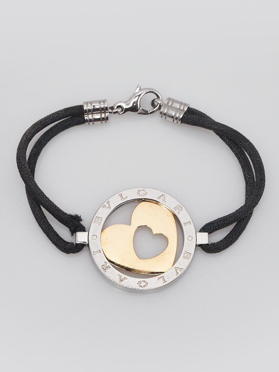 Bvlgari 18k Gold and Stainless Steel Tondo Cuore Heart