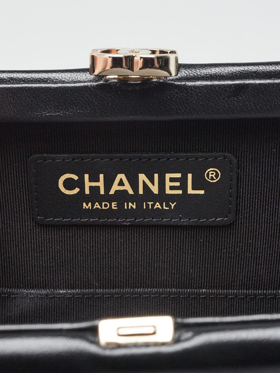 Chanel Black/White CC Split Clutch with Chain Bag | Yoogi's Closet