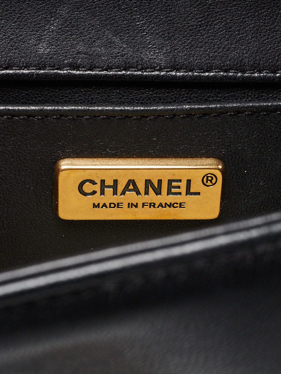 Chanel Black Orlyag Fur and Leather Small Boy Bag | Yoogi's Closet