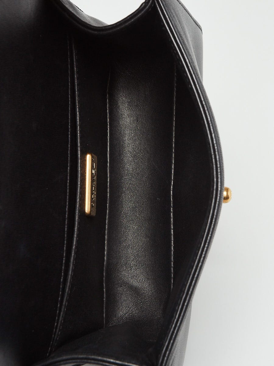 Chanel Black Orlyag Fur and Leather Small Boy Bag | Yoogi's Closet