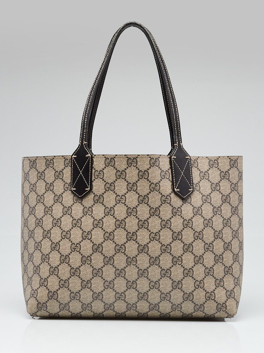 Gucci Beige/Black GG Coated Canvas Supreme Reversible Small Tote