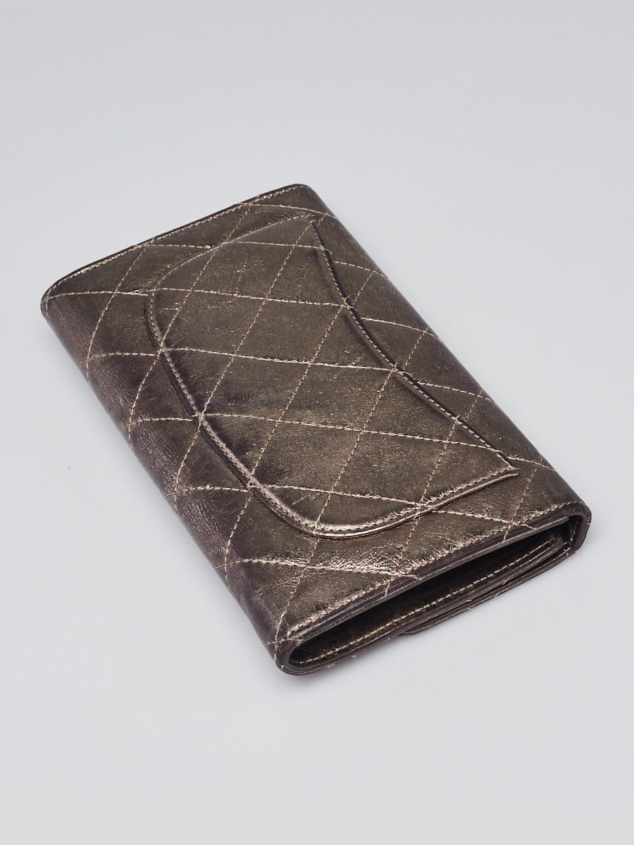 Chanel Silver 2.55 Reissue Quilted Calfskin L Flap Wallet