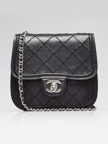Chanel Black Diamond Quilted Leather Citizen Mini Flap Bag