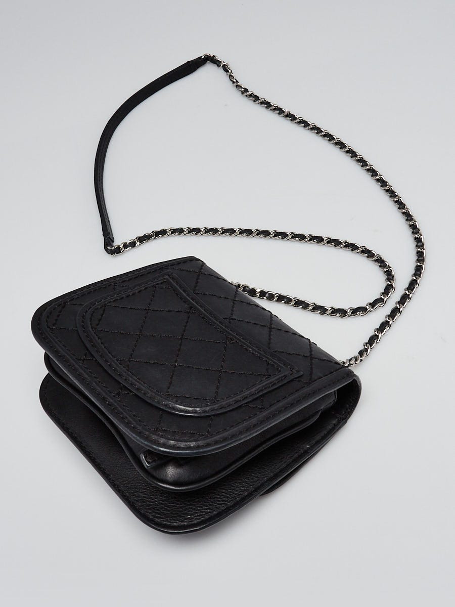 Chanel Black Diamond Quilted Leather Citizen Mini Flap Bag