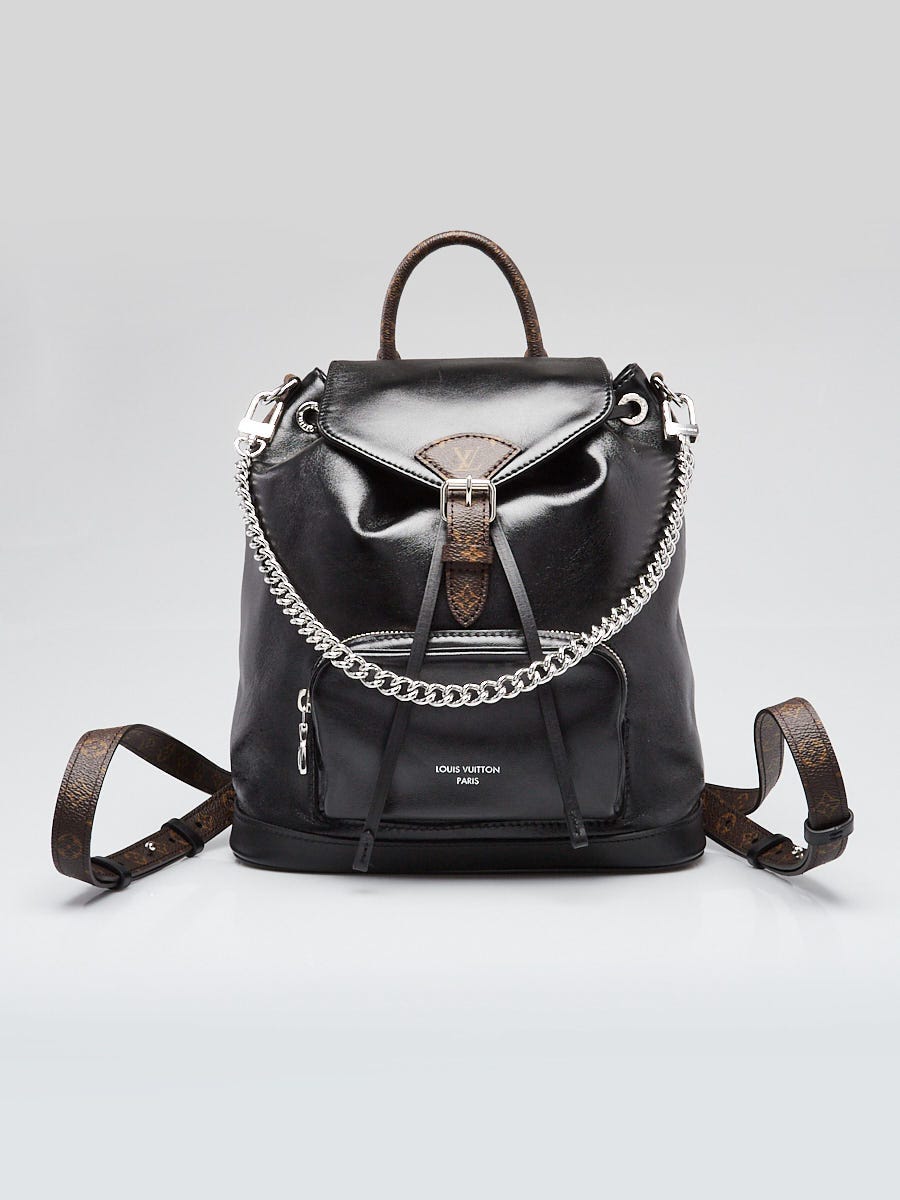 Louis Vuitton Black Lambskin Leather Montsouris Vibe PM Backpack