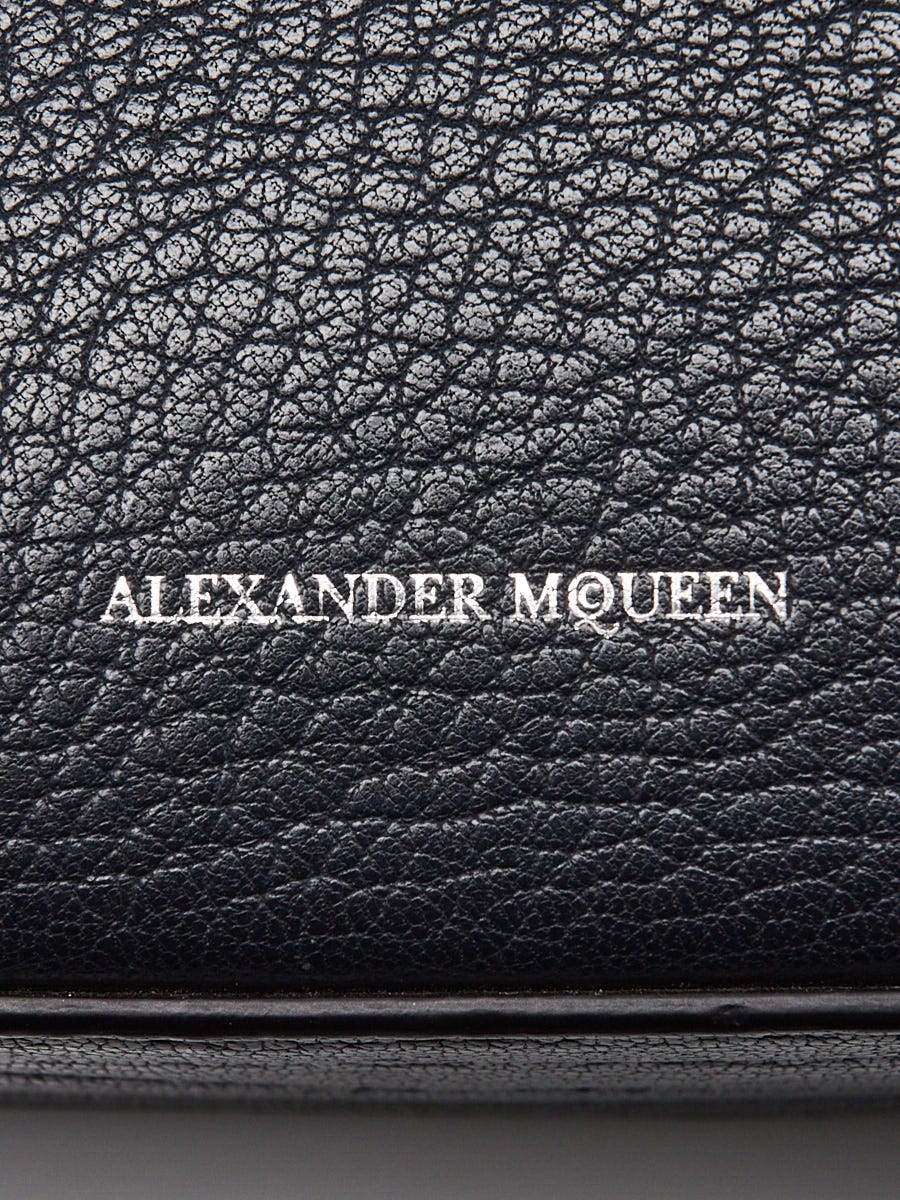 Alexander McQueen Dark Grey Grained Goatskin Leather 19 Box