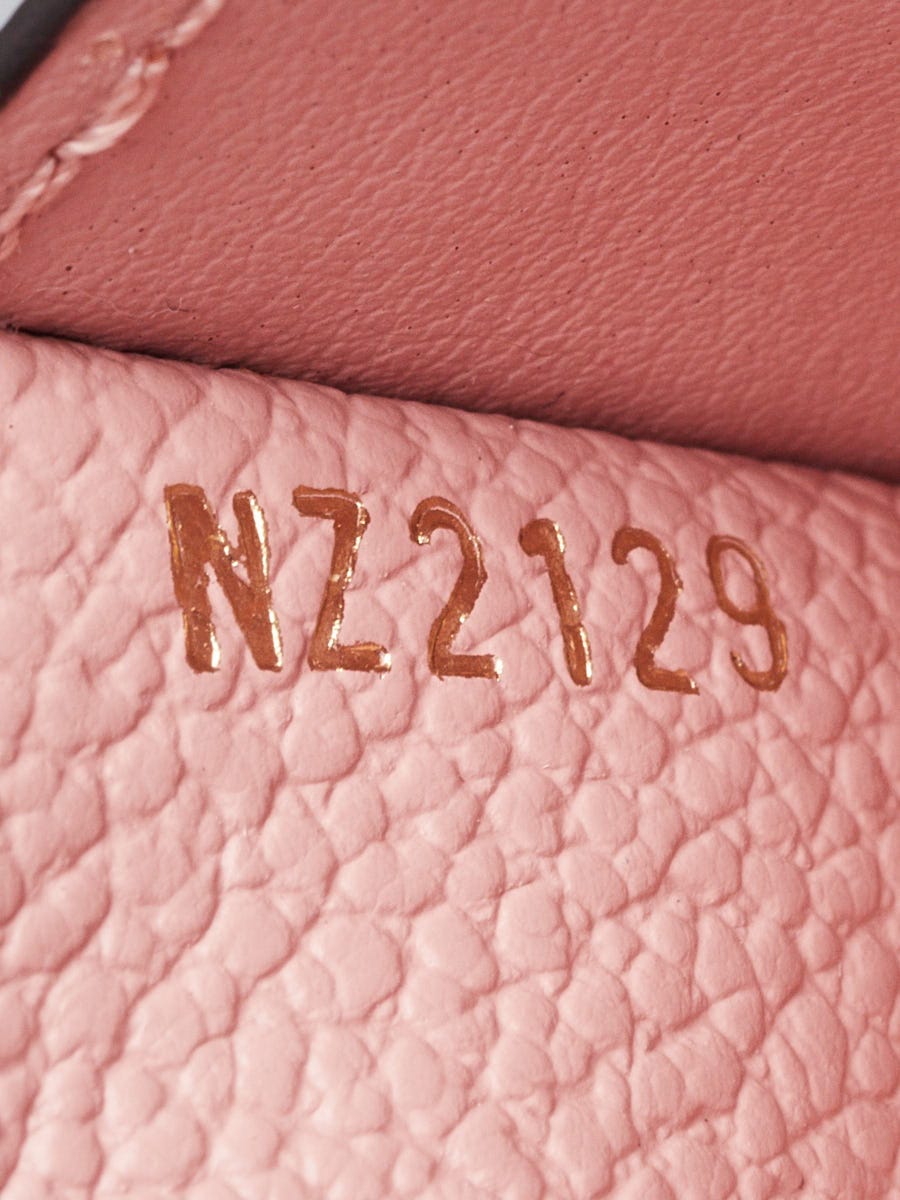 Louis Vuitton Rose Poudre Monogram Empreinte Leather Zipper Card
